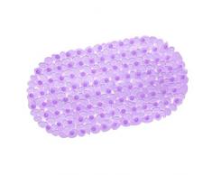 qwyh89 Estera del Cuarto de baño del Piso del Guijarro del Piso del adoquín de la Estera del Cuarto de baño del óvalo de Piedra Transparente, los 66 * 36cm, púrpura