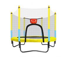 Mini TrampolíN - TrampolíN Interior para NiñOs - con Escudo De Seguridad - con Canasta De Baloncesto - TrampolíN De JardíN - Puede Soportar 150 Kg