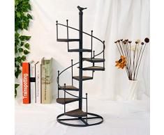 GLXQIJ Estantes De Macetas De Hierro Escalera Espiral Soporte De ExhibicióN De 8 Niveles, Europa Retro Adornos para El Hogar Estante De Almacenamiento Soporte De Plantas Decorativo
