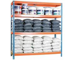 Estantería Metálica Simonforte 1506-4 Chipboard, Kit Simonforte Chipboard, azul/naranja, 2000x1500x600, 4 estantes, Simonrack