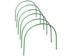 jycra apoyo de efecto invernadero aros, túnel de crecimiento para plantas, apoyo, aros de acero con revestimiento de plástico para jardín de efecto invernadero plantas protección y creciente - 6pcs