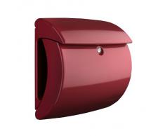 Burg-Wächter Piano 886 Merlot - Buzón de pared para correo (plástico), diseño moderno, color rojo