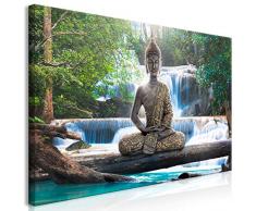murando Mega XXXL Buda Cuadro 160x80 cm - Cuadro Gigante único - Cuadro en Lienzo en Tamano XXL - Cuadro Grande - Decoración de Pared - Cascada c-A-0021-ak-e