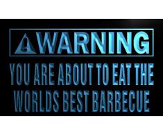 Cartel Luminoso ADV PRO m936-b Warning World Best Barbecue Light Sign