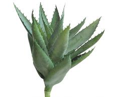 Li Hua Cat - Plantas artificiales suculentas surtidas. Para decoración. 1 planta de aloe falsa, color verde