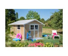 Caseta cobertizo resina jardin grosfillex deco 12 color marron sherwood