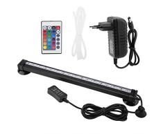 TOPINCN Luz de Acuario con luz LED para Acuario, luz de Burbuja, luz subacuática con Control Remoto + Cambio de Color Manual - Resalte el Kit de Luces de Acuario de Colores(31cm)