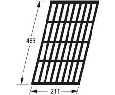Ciudad de la música metales 67431 brillante hierro fundido cocinar rejilla para barbacoa de Australia/Beefeater/Outback y Sunshine marca parrillas de Gas, Color Negro