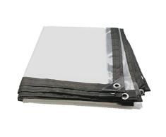 LIANGLIANG Toldo Reforzado Lona Impermeable Ojetes Metálicos Transparente Jardín Exterior Protección contra La Lluvia Resistencia Al Desgarro Plástico Plegable (Color : Claro, Tamaño : 2x3m)