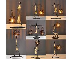 Forart candelabros, Decorativo sostenedores de la Vela de la Vela de Metal Linterna con la Vendimia Colgantes o Adornos de Mesa Decoraciones Inicio Navidad
