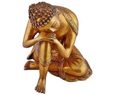 Estatua budista grande Latón Estatua de Buda - Dormir Escultura de descanso de oro