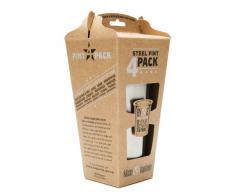 Klean Kanteen Vaso Acero Pack 16oz, Adultos Unisex, Plateado, 127.4 mm h x 88.9 mm w