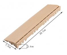 BodenMax Suelo MAX® Cemento Mosaico Click Suelo Azulejos Set 30 x 30 cm Terraza Azulejos, Terraza Placa Beige klickfl iesen (Aspecto Notebook Recto con ojete (14 Unidades)