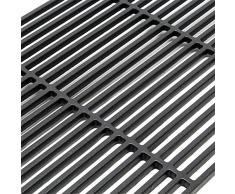 Rejilla grill parrilla hierro fundido cuadrada 60x40 cm maciza barbacoa BBQ asado gas leña carbón