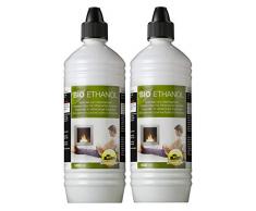 Moritz 2 litros de bioetanol > 95% – 96,6% Premium para chimeneas de etanol antorchas de gel antorchas de bambú residuos combustión libre de materias primas renovables