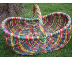 Cesta, Cesta para leña, periódicos, canasta de mimbre