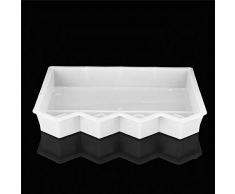 Molde para Cemento Camino Loseta Cemento moldura de ladrillo gran jardín de bricolaje fabricante de moldes de plástico Path para Patio Césped Jardín Pisar Roca ( Color : White , Size : One size )