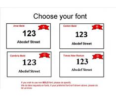 GOS03N - Número de casa personalizado (acrílico y aluminio cepillado)