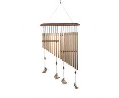 Chimes Mariposa Arpa Wind Chime Decoración del hogar Metal Viento Adorno Campana Carrillón de Exterior (Color : Natural)