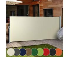 Toldo Lateral Retráctil - Color y Tamaño a Elegir: 160x300cm, 180x300cm, 200x300cm - Protección de la Intimidad, Persiana Lateral, Protección Solar para Jardín, Terraza y Balcón