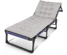 Chaise jardín almuerzo oficina en casa longue exterior siesta cama individual sol cama chaise longue cama portátil para acampar,Grey