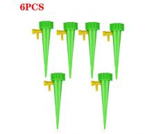 Juego De Maceta De Riego Automático con Válvula De Riego De Goteo Herramientas De Riego Automático De Vacaciones, para Plantas De Oficina En Casa Riego Automático Sistema De Plantas (Verde 6pcs)