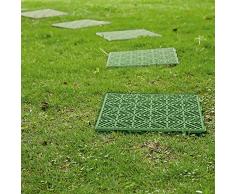 Baldosas de jardín o patio con rejilla de Parkland®, antideslizantes, para crear senderos sobre césped, cuadradas, de 30 cm