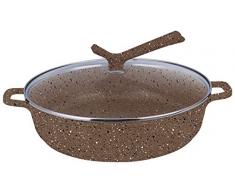 rukauf HQ Premium XXL – Fuente sartén con Revestimiento cerámica Granito 8 L 40 cm Diámetro – Mango con diseño