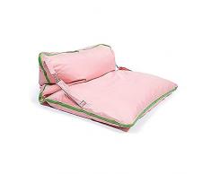 Puff Beanbag Sofá cama Zip Poliéster Impermeable para Exterior (Rosa)