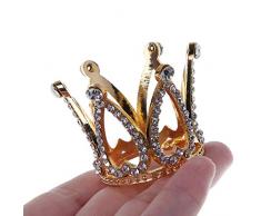 Lyguy Corona, Corona de bebé, Accesorio para fotografía, Diadema, Mini decoración para recién Nacido, niñas, Princesa, Oro, Plata, Memorial, Fiesta de cumpleaños, Tiara