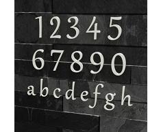 Número de casa no 6 - Fuente: De estilo clásico - Altura: 20 - 30 cm - varios coloures a elegir, RAL 9003 signalweiß (weiß weiss) glänzend, 30 cm