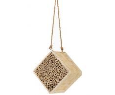Dehner Natura - Hotel para Insectos Monza, Aprox. 15,5 x 15 x 15,5 cm, Madera contrachapada y bambú, Color Natural.