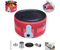 HEHAOYUAN Parrilla De Carbón Sin Humo, Barbacoa Portátil on Rejilla Portátil Plegable Barbacoa De Exteriores (3-5 Personas) para BBQ, Picnic, Acampadas, Camping