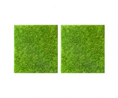 TOYANDONA 2 Piezas de Césped Artificial Baldosas de Césped Realista Césped Sintético Hierba Falsa para Patio Patio Balcón Interior Decoración Exterior 30X30 Cm