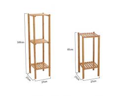 MultifuncióN Estante Almacenamiento Baldas Soporte de flores, Soporte de plantas - Tipo de piso Soporte de flores de madera pura Marco de mesa Soporte de flores Planta Sala de madera maciza Soporte de
