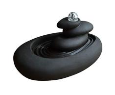 Xilinshop-Fuentes decorativas Fuente de Escritorio Relajada Natural Creativa Cultura Zen Fuente de Agua de montaña de Piedra Seca Inicio Decoración de cerámica Artesanía