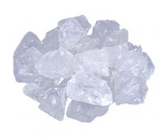 Piedras de cristal de roca sin tratar, 100% natural, 300 g, fuente de vida Plus