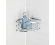 Wenko Premium Cesta Rinconera, Acero Inoxidable, Plata Brillante, 19x26.5x10 cm