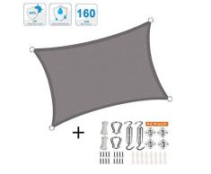 XXJF Vela Solar Toldos Exterior Rectangular Protección Rayos UV Toldo Vela Resistente E Lmpermeable,toldo Vela De Patio Exteriores Jardín Exteriores, Jardín, (Color : Gray, tamaño : 4x5m)