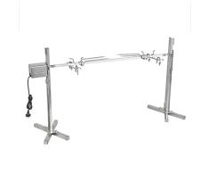 Kit De Parrilla De Barbacoa con Motor De 15W - Eléctrico Automático Parrilla Giratoria Barbacoa para Pollo Asado De Cordero Y Cerdo, Picnics, Camping, Barbacoas O Fogatas