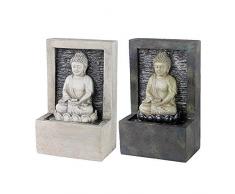 FUENTE DE AGUA CASCADA CON BUDA INTERIOR 15X10X23,5CM MODELOS SURTIDOS