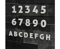 Número de casa no H - Fuente: Lámpara de techo - Altura: 20 - 30 cm - varios coloures a elegir, RAL 9007 graualuminium (grau aluminium silber) glänzend, 30 cm