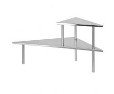 bremermann® estantería de cocina, estantería universal, estante para especias en esquina, acero inoxidable