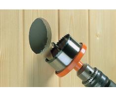 wolfcraft 2220000 - sierra de corona profesional, para madera, plásticos, yeso laminado, metales no ferreos Ø 28,35,50,68,75 mm profundidad de corte de 40 mm