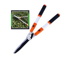 HAOT Tijeras de podar telescópicas Cortadoras manuales con Hoja Ondulada para Recortar Bordes Arbustos de boj, Menos Esfuerzo Herramienta de jardinería Liviana Afilada, fácil de Cortar, extensibl