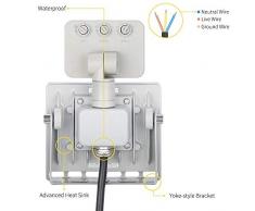 Proyector LED para exterior con detector de movimiento, foco ultra-mince Faro interior y exterior impermeable IP67 para jardín Patio terraza Square fábrica 10W blanco frío