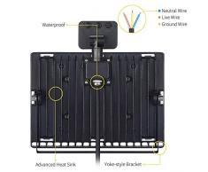 Proyector LED para exterior con detector de movimiento, foco ultra-mince Faro interior y exterior impermeable IP67 para jardín Patio terraza Square fábrica 100W Blanco cálido