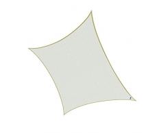 Cool Area Toldo Vela de Sombra Impermeable Cuadrado 5 x 5 Metros protección UV, Color Crema