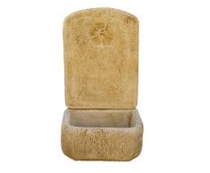CATART Fuente de jardín en hormigón-Piedra con Grifo Decorativa 50X50X100cm.