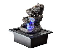 ZenLight Galou Fuente de Interior, Resina, Gris, 21 x 17 x 23 cm